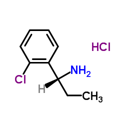 (1R)-1-(2-Chlorophenyl)-1-propanamine hydrochloride (1:1)结构式