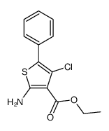 2-amino-4-chloro-5-phenylthiophene-3-carboxylic acid ethyl ester Structure