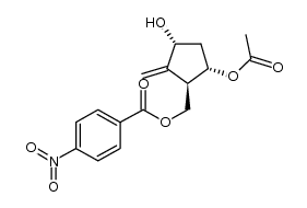((1R,3R,5S)-5-acetoxy-3-hydroxy-2-methylenecyclopentyl)methyl 4-nitrobenzoate结构式