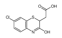 2-(7-chloro-3-oxo-4H-1,4-benzothiazin-2-yl)acetic acid结构式