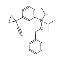 1-(3-((benzyloxy)diisopropylsilyl)phenyl)cyclopropane-1-carbonitrile Structure