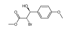 methyl (2S,3S)-(+)-2-bromo-3-hydroxy-3-(4-methoxyphenyl)propionate结构式