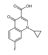 1-Cyclopropyl-7-fluoro-4-oxo-1,4-dihydroquinoline-3-carboxylic acid结构式