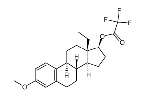 D-(+)-13β-ethyl-3-methoxygona-1,3,5(10)-trien-17β-yl trifluoroacetate Structure