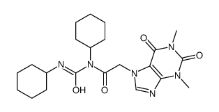 7H-Purine-7-acetamide, 1,2,3,6-tetrahydro-N-cyclohexyl-N-((cyclohexyla mino)carbonyl)-1,3-dimethyl-2,6-dioxo- picture