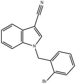 1-(2-bromobenzyl)-1H-indole-3-carbonitrile structure