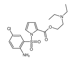 2-(diethylamino)ethyl 1-(2-amino-5-chlorophenyl)sulfonylpyrrole-2-carboxylate结构式