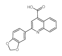 2-(1,3-Benzodioxol-5-yl)quinoline-4-carboxylic acid结构式