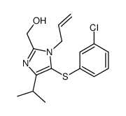 [5-(3-chlorophenyl)sulfanyl-4-propan-2-yl-1-prop-2-enylimidazol-2-yl]methanol Structure