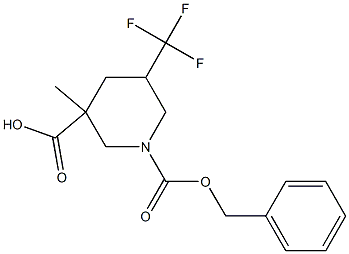 1-benzyl 3-methyl 5-(trifluoromethyl)piperidine-1,3-dicarboxylate结构式