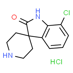 7-Chloro-1H-spiro[indole-3,4'-piperidine]-2-one hydrochloride结构式
