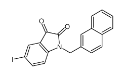 5-iodo-1-(naphthalen-2-ylmethyl)indole-2,3-dione Structure