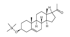 3β-(Trimethylsilyloxy)pregn-5-en-20-one Structure