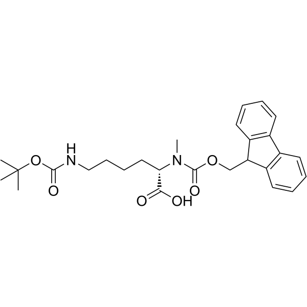 Fmoc-N-Me-赖氨酸(Boc)-OH结构式