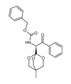 (S)-benzyl 1-(4'-methyl-2',6',7'-trioxabicyclo[2.2.2]-octan-1'-yl)-2-oxo-2-phenylethylcarbamate结构式