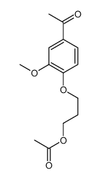 3-(4-acetyl-2-methoxyphenoxy)propyl acetate结构式