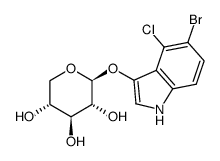 5-溴-4-氯-3-吲哚基β-D-吡喃吡喃糖苷结构式