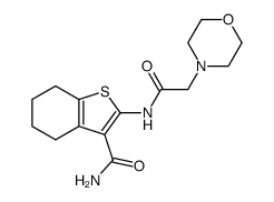 2-(2-morpholin-4-yl-acetylamino)-4,5,6,7-tetrahydro-benzo[b]thiophene-3-carboxylic acid amide结构式