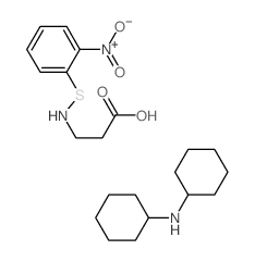 N-cyclohexylcyclohexanamine; 3-[(2-nitrophenyl)sulfanylamino]propanoic acid structure