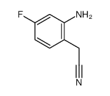 Benzeneacetonitrile, 2-amino-4-fluoro- (9CI) structure
