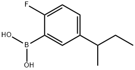 2-Fluoro-5-(sec-butyl)phenylboronic acid结构式