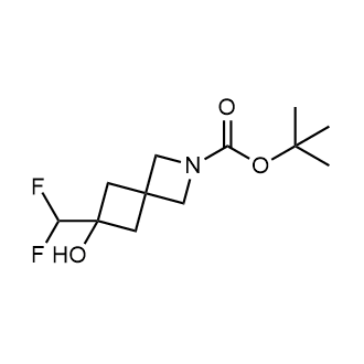 6-(二氟甲基)-6-羟基-2-氮杂螺[3.3]庚烷-2-羧酸叔丁酯结构式