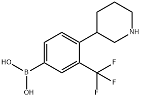 (4-(piperidin-3-yl)-3-(trifluoromethyl)phenyl)boronic acid图片