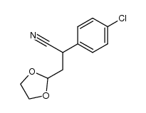 3-(p-chlorophenyl)-4,4-diethoxybutanenitrile结构式