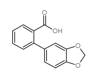 2-(苯并[d][1,3]二氧杂-5-基)苯甲酸结构式
