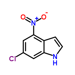 6-氯-4-硝基-1H-吲哚结构式