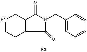 2-苄基六氢-1H-吡咯并[3,4-C]吡啶-1,3(2H)-二酮盐酸盐结构式