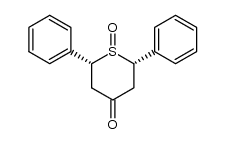 cis-2,6-diphenyltetrahydrothiopyran-4-one-1-oxide结构式