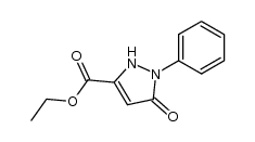 1-phenyl-3-ethoxycarbonylpyrazol-5-one结构式