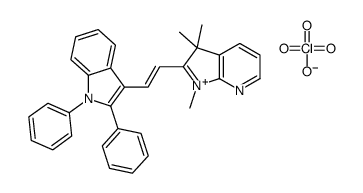 2-[2-(1,2-diphenyl-1H-indol-3-yl)vinyl]-1,3,3-trimethyl-3H-pyrrolo[2,3-b]pyridinium perchlorate结构式