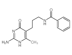 Benzamide,N-[3-(2-amino-1,6-dihydro-4-methyl-6-oxo-5-pyrimidinyl)propyl]- Structure