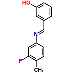 3-{(E)-[(3-Fluoro-4-methylphenyl)imino]methyl}phenol结构式