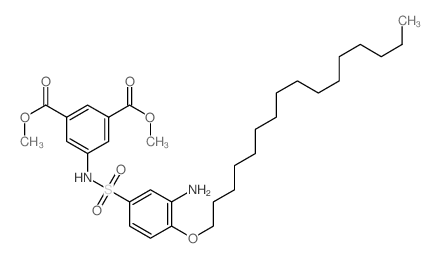 1,3-Benzenedicarboxylicacid, 5-[[[3-amino-4-(hexadecyloxy)phenyl]sulfonyl]amino]-, 1,3-dimethyl ester Structure