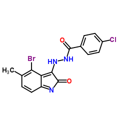 N'-(4-Bromo-5-methyl-2-oxo-2H-indol-3-yl)-4-chlorobenzohydrazide结构式