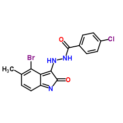 N'-(4-Bromo-5-methyl-2-oxo-2H-indol-3-yl)-4-chlorobenzohydrazide Structure