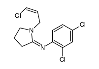 Benzenamine, 2,4-dichloro-N-(1-(3-chloro-2-propenyl)-2-pyrrolidinylide ne)- Structure