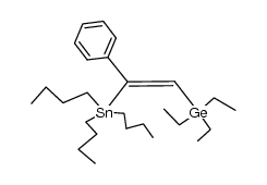 (Z)-1-(tributylstannyl)-2-(triethylgermyl)-1-phenylethene Structure