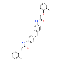 N,N'-[methylenebis(4,1-phenylene)]bis[2-(2-methylphenoxy)acetamide] Structure