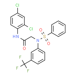 N-(2,4-DICHLOROPHENYL)-2-[(PHENYLSULFONYL)-3-(TRIFLUOROMETHYL)ANILINO]ACETAMIDE structure