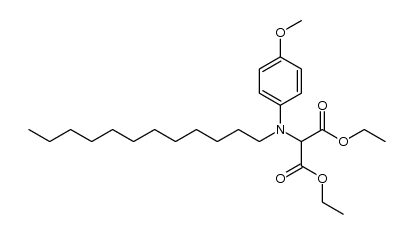 diethyl 2-[dodecyl(p-methoxyphenyl)amino]malonate Structure