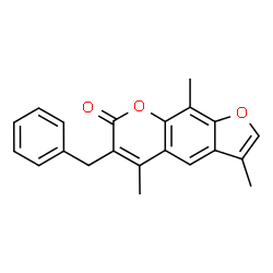 6-benzyl-3,5,9-trimethylfuro[3,2-g]chromen-7-one structure