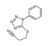 3-[(1-phenyl-1H-tetrazol-5-yl)thio]propiononitrile结构式