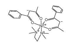 [Ni(1-phenylbutane-1,3-dionate)2(N,N,N',N'-tetramethylethylenediamine)]结构式