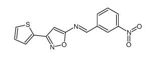 (E)-1-(3-nitrophenyl)-N-(3-thiophen-2-yl-1,2-oxazol-5-yl)methanimine结构式