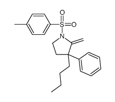 3-butyl-2-methylidene-1-(4-methylphenyl)sulfonyl-3-phenylpyrrolidine结构式