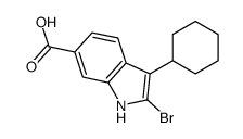 2-Bromo-3-cyclohexyl-1H-indole-6-carboxylic acid Structure